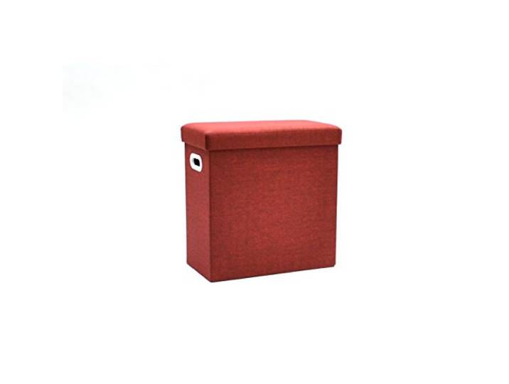 PUFF ACOLCHADO ESTRECHO CON ASA ROJO