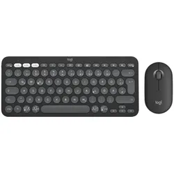 Logitech Desktopset PEBBLE 2 COMBO FÜR MAC, grafit Slim Bluetooth®-Tastatur und -Maus für Mac