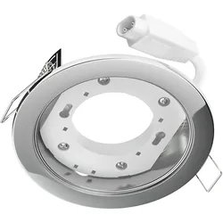 ledscom.de Deckeneinbauleuchte RUBA, chrom glänzend, rund, 107mm Ø, 1x GX53 max. 25W