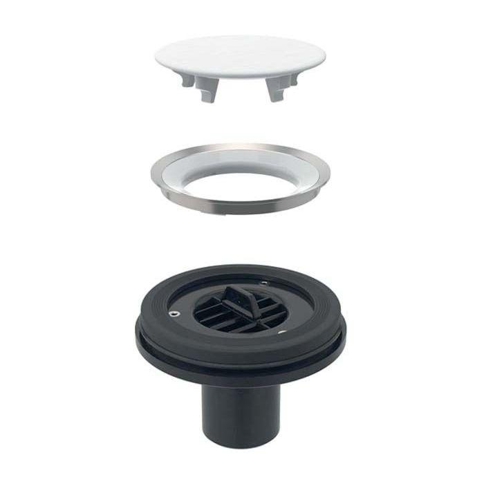 Geberit Setaplano Ablaufanschluss 154032001 für Duschfläche, stockwerksdurchdringend, 50 mm