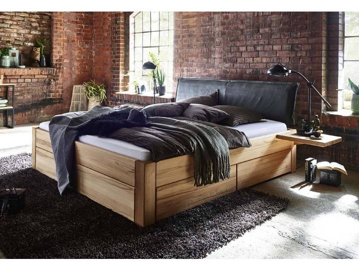 Easy Sleep Schubkastenbett in Kiefer massiv mit Echtlederkopfteil – 3%-Vorkasse-Rabatt