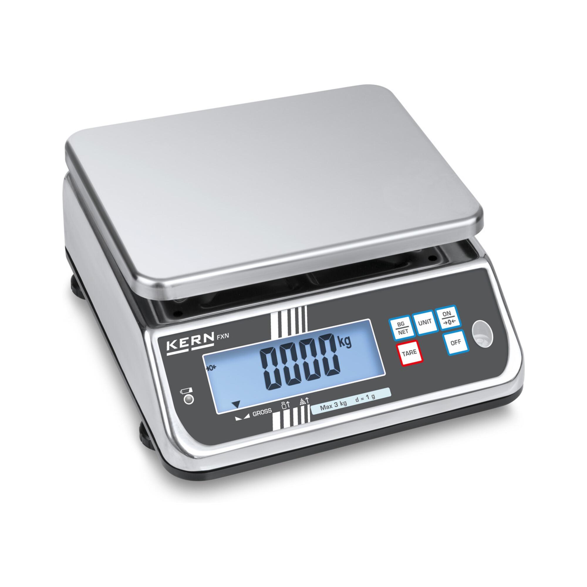 KERN IP-geschützte Tischwaage FXN 6K-3M ; KERN & Sohn)