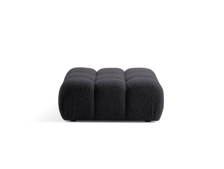 Pouf en bouclé graphite