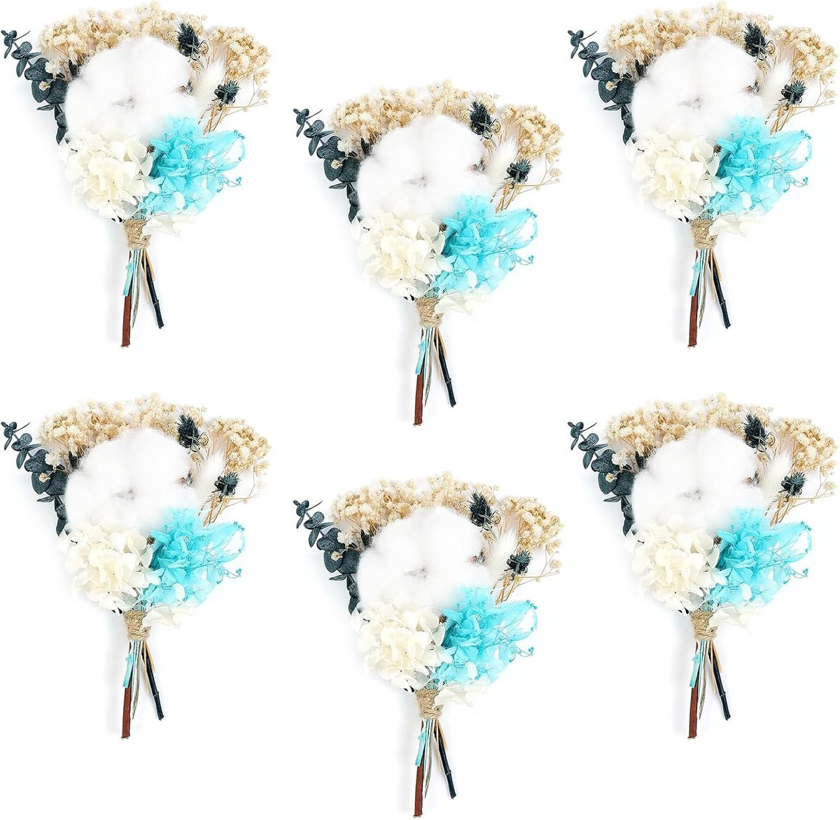Mini gedroogde wilde bloemen met steel voor decoratie en bruiloften