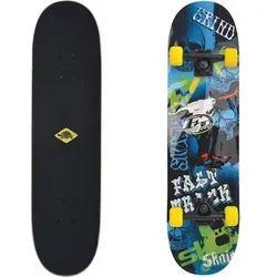 SCHILDKRÖT Skateboard Schildkröt Skateboard Slider 31, attraktives Freizeit Komplett-Board, konkave Deckform mit Doppel-Kick und Griptape, 9-lagiges Ahornholz, ABEC7 Kugellager, Design: Fast Track, 510649, Größe ONE SIZE in Schwarz Schwarz