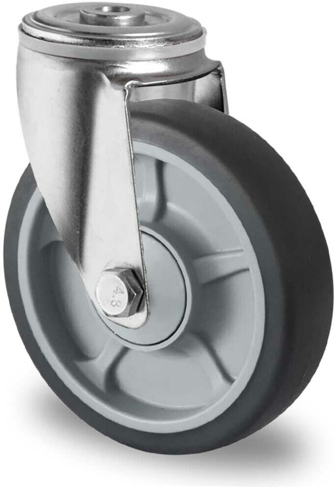CASCOO Rückenlochlenkrolle ø 100 mm Serie P2G2 Kugellager (HBH36W0100P2G2B32)