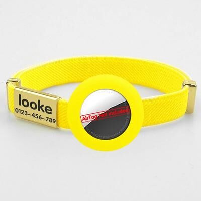Uplift Picks Cute Breakaway Cat Collar With AirTag Holder And Personalized Name Tag yellow