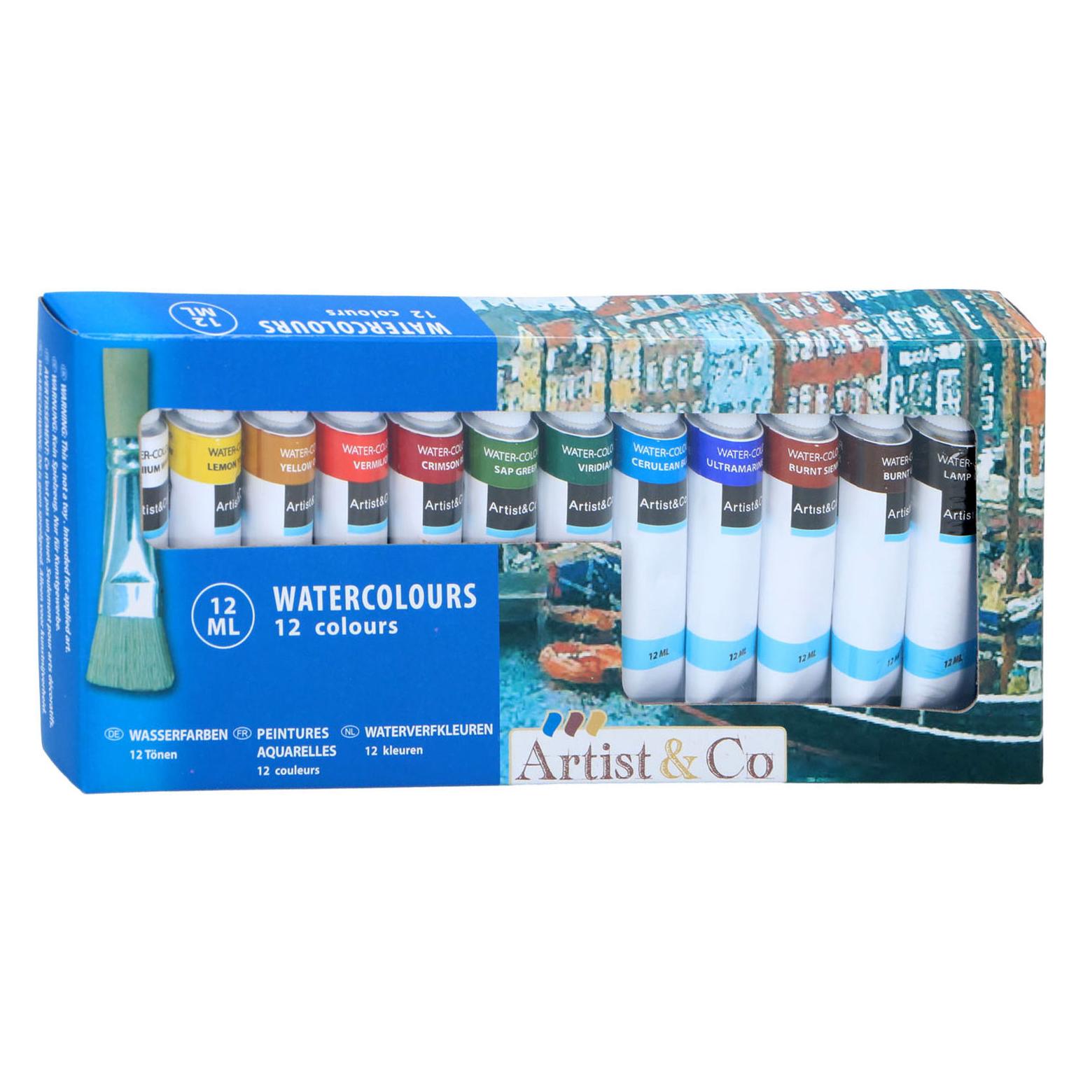 Artist&Co Aquarellfarbe 12x12ml (12 ml) (8711252185873)
