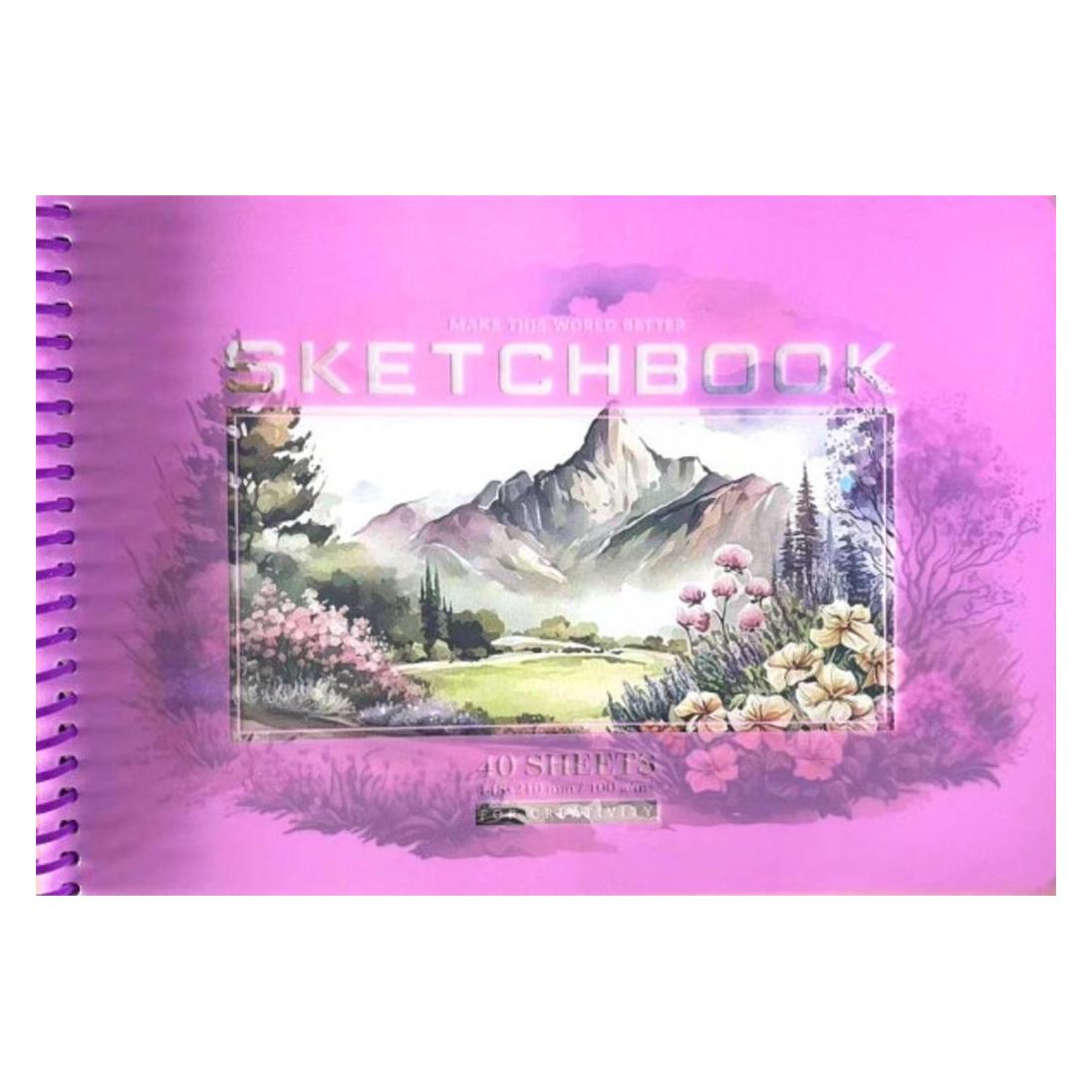Skizzenbuch A5/40K, glatt, rund, Berge FRESH (A5) (49003699)