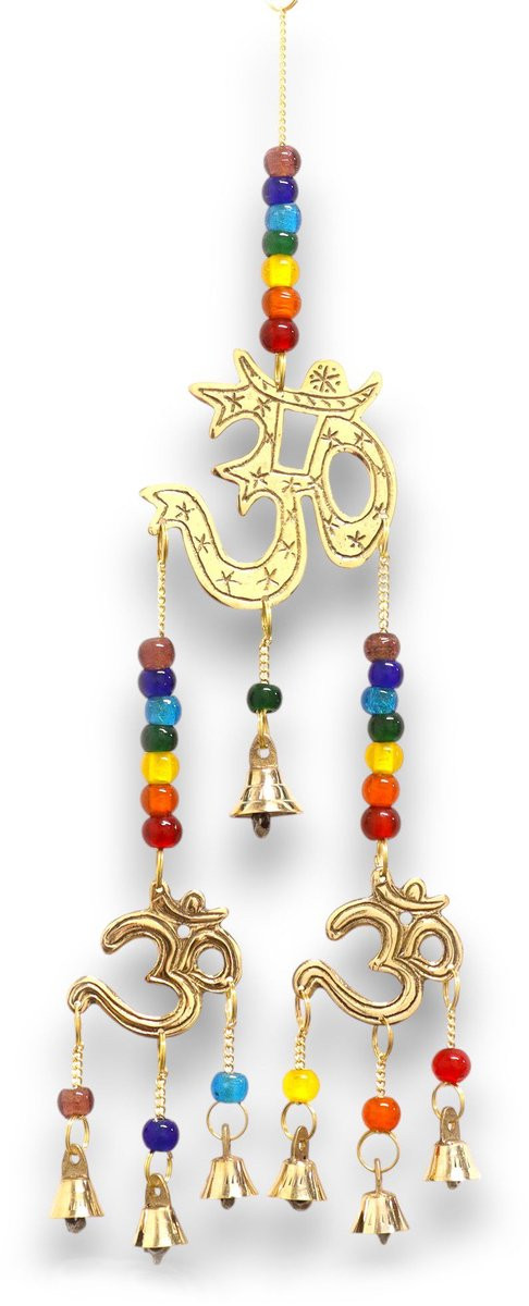Ancient Wisdom Decoratief beeld Hamsa klokkenspel met 5 bellen voor meditatie en harmonie