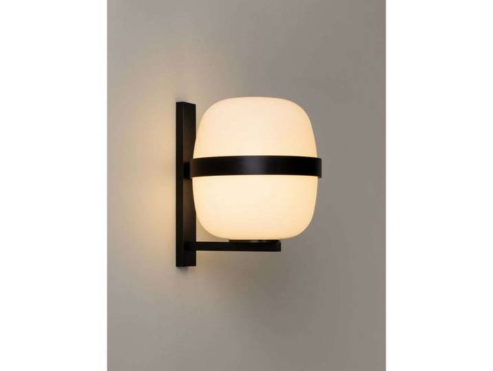 Applique d'extérieur Wally Cesta Black - Santa & Cole - Terrasse - Métal