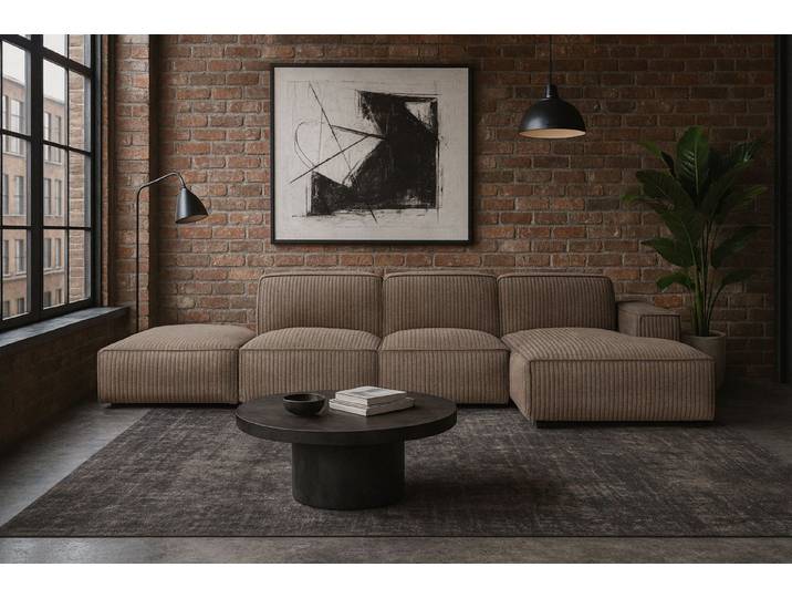 Kaiser Möbel Ecksofa Ecksofa Cursal – modulares L-Sofa mit großzügigem Design, Einzelsofa, L-Form, modulares System, minimalistisches Design