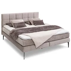 Boxspringbett Adel 140 x 200 cm Stoff Beige
