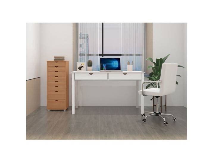 Gava-bureau 2 Tiroirs Large Blanc
