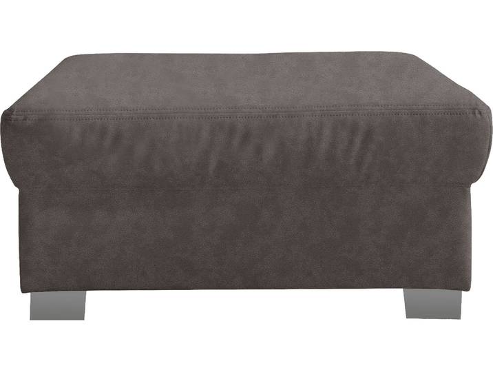 Hocker DOMO COLLECTION Star B/T 90/60cm , grau, B:90cm H:41cm T:60cm, NaturLederBitte beachten Sie, dass Lederbezüge mehr Nähte aufweisen als Stoffbezüge;Struktur (90% Polyester und 10% Polyacryl);Softlux-Kunstleder;Primabelle-Microfaser, Hocker, Hocker