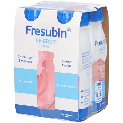 Fresubin Energy Drink Erdbeere Trinkflasche 4x200 ml Lösung