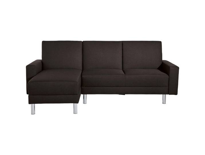 Eckschlafsofa, Dunkelbraun, 230x152 cm, Textil, 3-Sitzer & Bettkasten, Modern, Max-Winzer