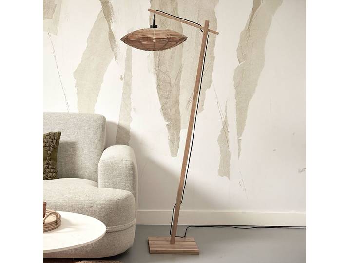 Lampadaire Tanami - Type C Ø 40cm Beige/Beige Bambou E27