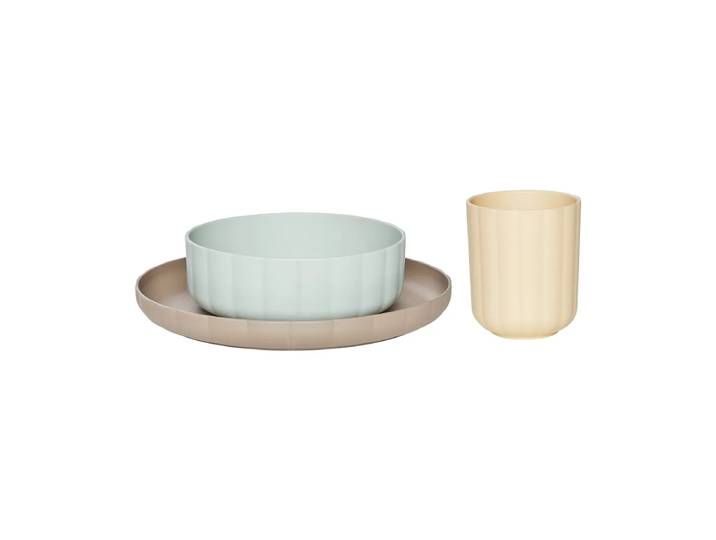 OYOY Pullo servisset 3-delig Pale Mint-vanilla-taupe