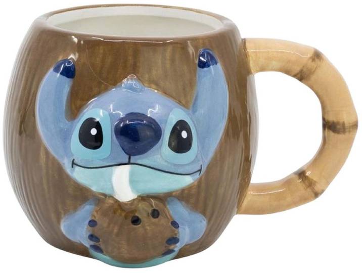 Stor Stitch 3d-mok In Geschenkdoos Van Kokosnoot 420ml Blauw