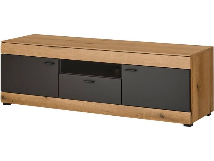 Home affaire Lowboard Soleto, moderner TV-Schrank, Kommode, TV-Unterschrank, zeitlos, schwarze Griffe aus Metall, ausreichend Stauraum