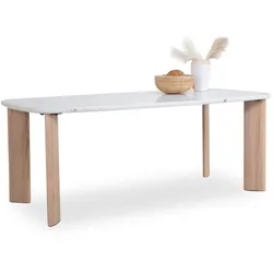 Esstisch SANSIBAR HALBJERG (LBH 200x100x76 cm) - weiß - LBH 200x100x76 cm