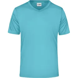 James & Nicholson Herren V-Ausschnitt Sport T-Shirt JN736 pacific XL