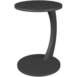 Helloshop26 - Runder Beistelltisch mit Rollen 56 x 38 cm grau
