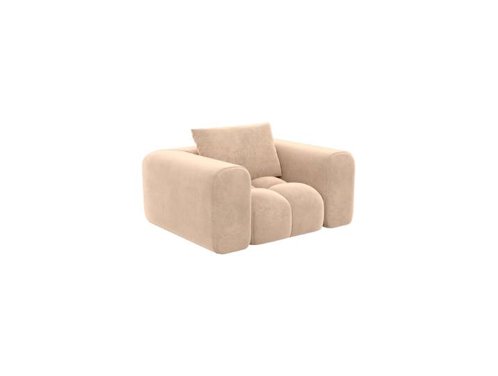 Design Loungesessel „Velina“ mit Samtbezug Samtbezug Beige BLOOMINGLOFT Collection