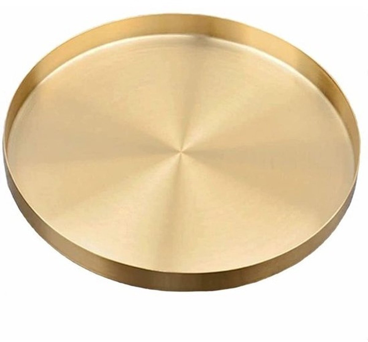 Dailygoods Gouden Decoratief Dienblad van Roestvrij Staal 30 cm