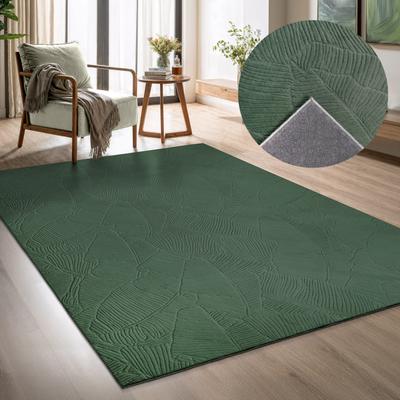 Teppich OTTO HOME "Sveaa", grün, B:120cm H:8mm L:160cm, Polyester, Teppiche, Teppich, mit Anti-Rutsch-Rücken und 3D-Optik