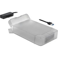 USB 3.2 Gen 1 Konverter, USB-A Stecker > SATA 22 Pin Stecker schwarz, 45cm, mit 3,5" Schutzhülle