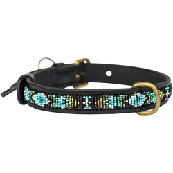 Kampuni Hundehalsbånd Skinny Terese turkis medium, 53x2,1 cm (Hund), Halsband + Leine