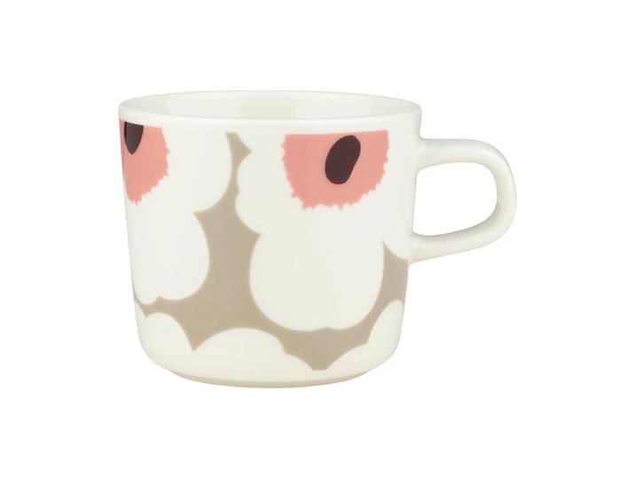 Marimekko Tasse à café Unikko 20 cl White-clay-powder-dark wine