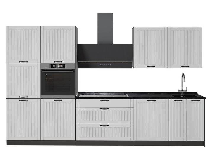 Cuisine Vicco Fame-Line Blanc campagne/Anthracite 340cm sans PT\, Model 64580