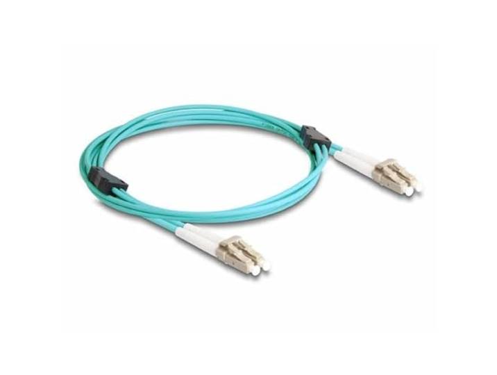 DELOCK 87908 Glasvezel kabel 2 m LC OM3 Aqua-kleur