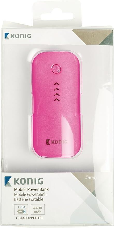 Nedis König Royal CS4400PB001 4400mAh Power Bank - Pink