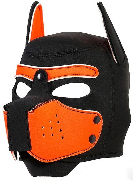 Kinky Puppy Cagoule Enjoy Puppy Noir-Orange
