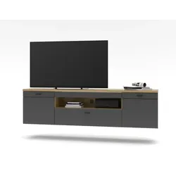 Wohnconcept TV-Lowboard Paola Dekor Grau Graphit