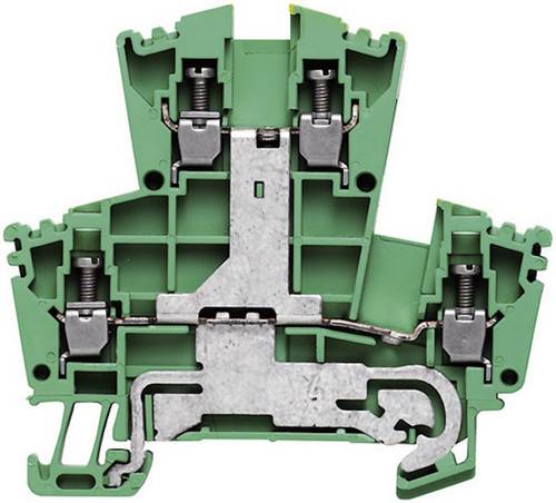 Weidmüller 1036300000-1 Doppelstock-Schutzleiterklemme Schrauben Grün-Gelb