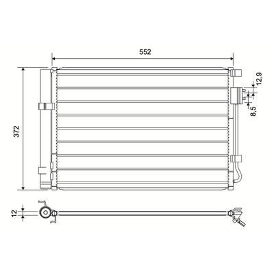 VALEO Kondensator, Klimaanlage 822581 für KIA (DYK)