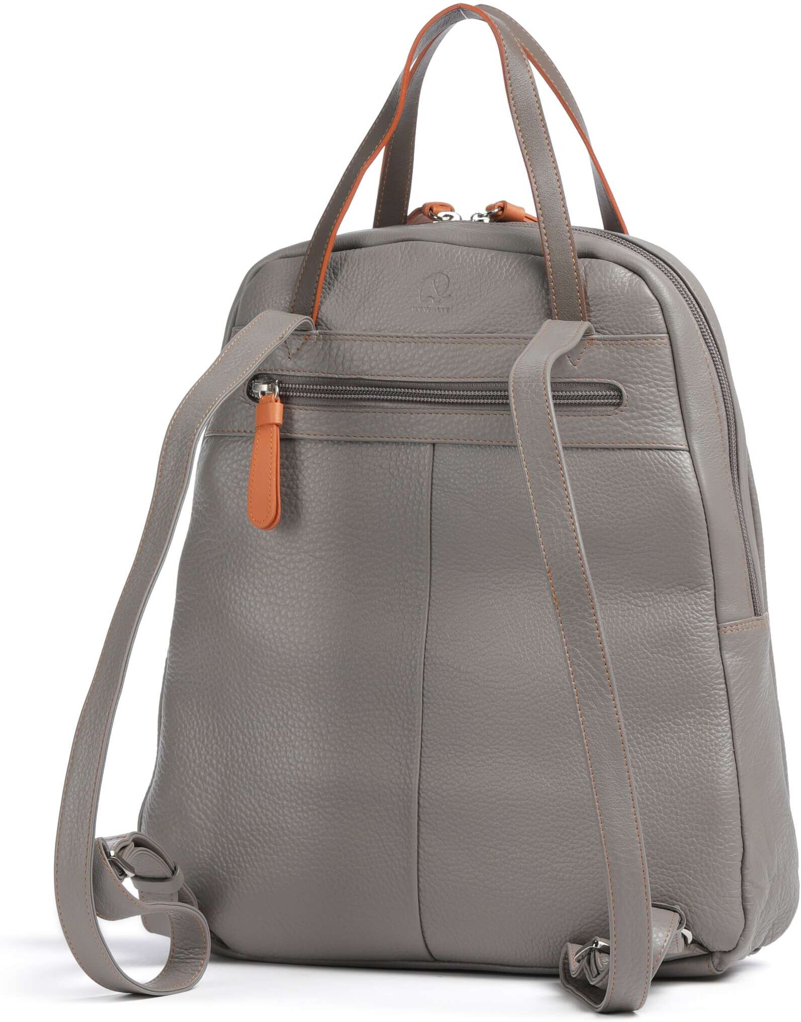 Mywalit Verona Rucksack aus Leder, grau