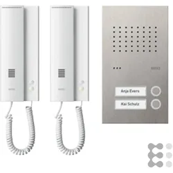 Schneider Electric, Klingel + Türsprechanlage, AceropurAudioSetWEedelstahl/weiss (Kabelgebunden)