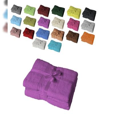 EXKLUSIV HEIMTEXTIL Duschtuch 2er Set 70 x 140 cm Lila