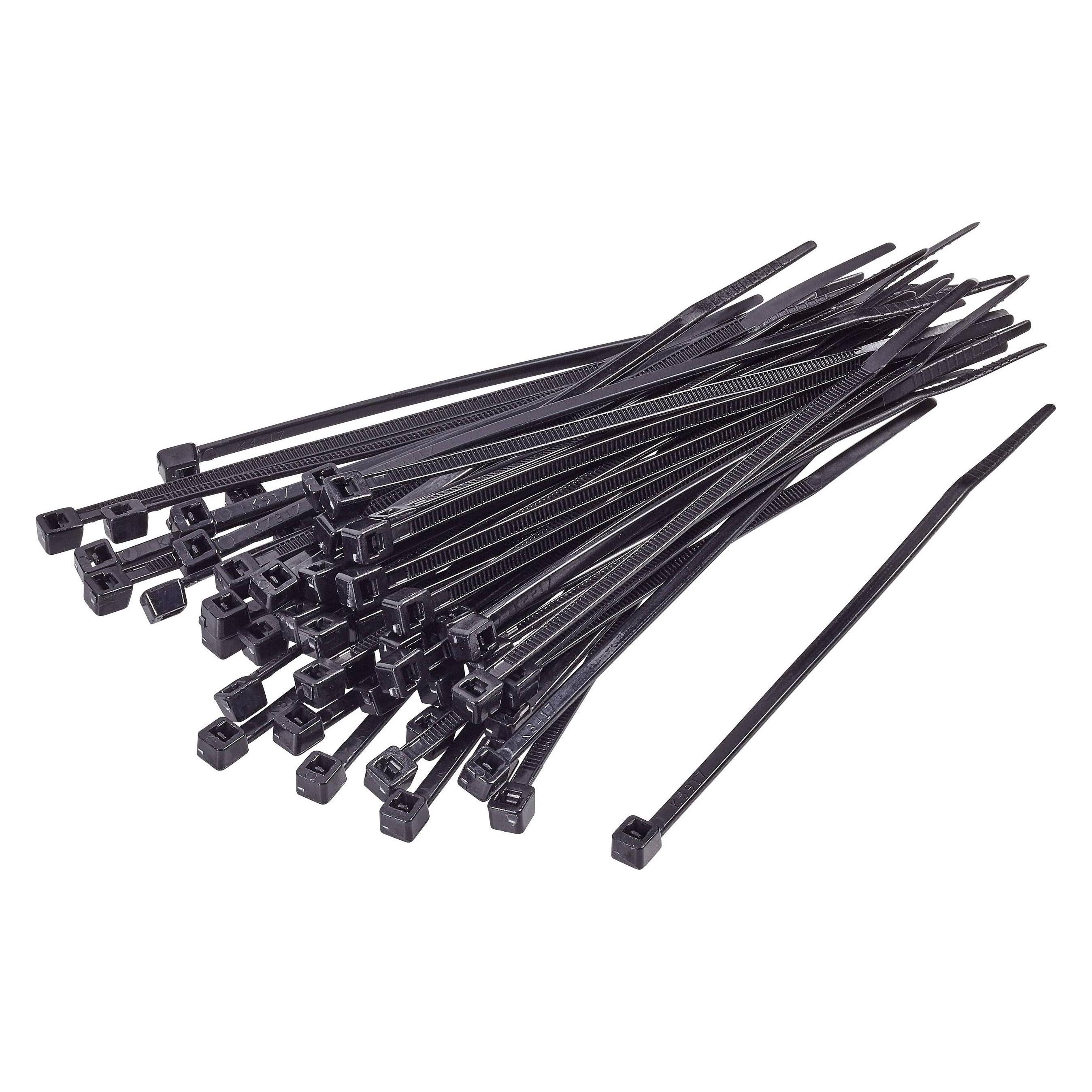 Tru Components TC-BT-370-3.6-UVB Kabelbinder 370 mm 3.6 mm Schwarz UV-stabilisie (Kunststoffkabelbinder, 370 mm, 100 Stk.) (TC-11919668)