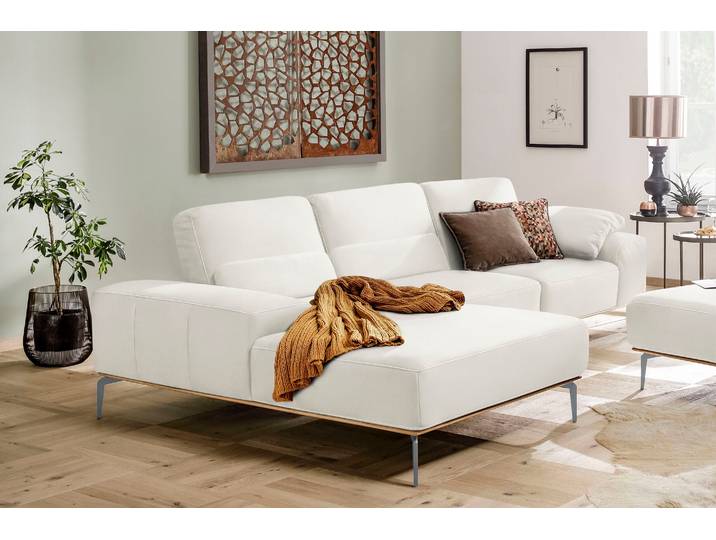 Ecksofa, 319x178 cm, Longlife Xtra-Leder, Weiß, 3-Sitzer, Modern, W.SCHILLIG