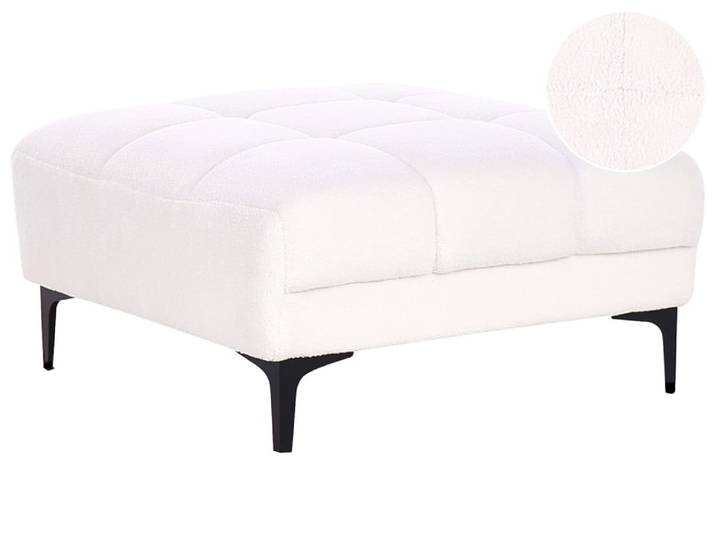 Ottoman bouclé blanc