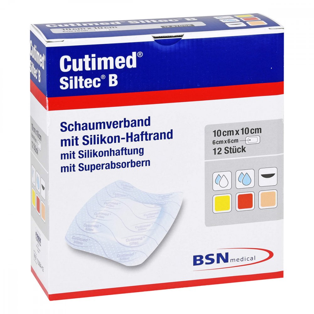 BSN medical GmbH Cutimed Siltec B Schaumverb.10x10 cm mit Haftr. 10204198