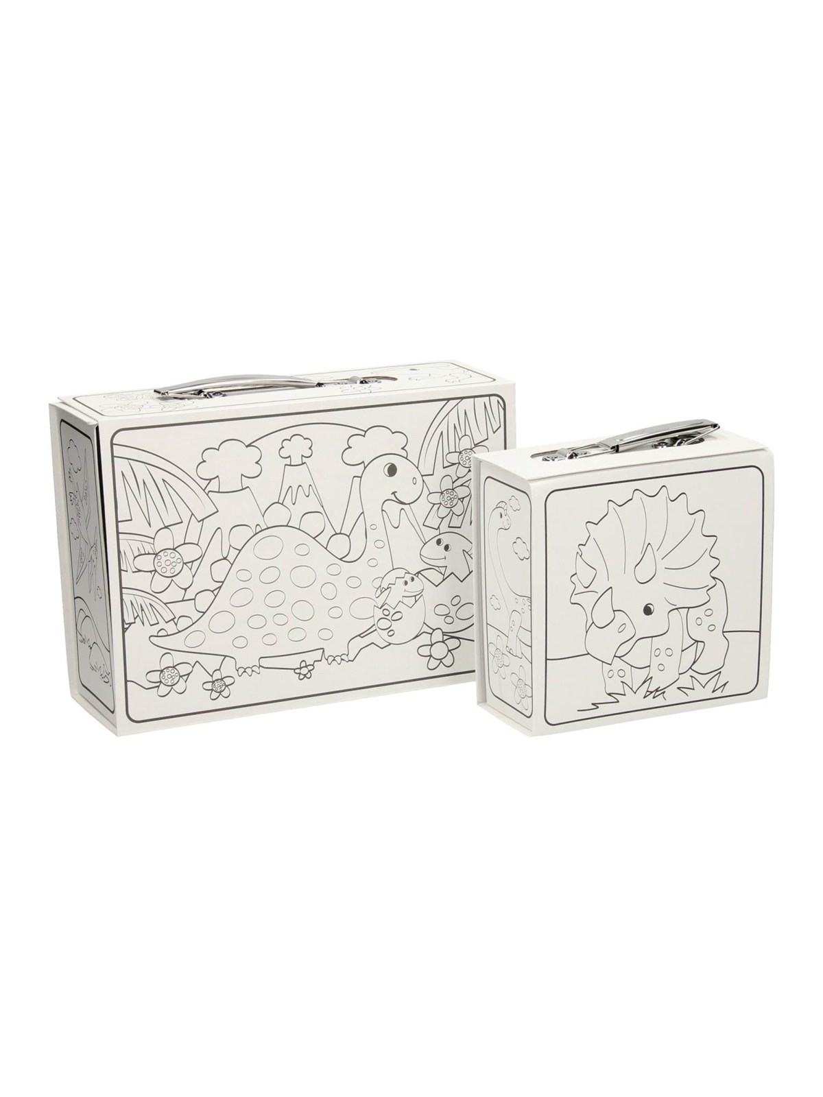 Wins Holland - Color your own Dino Suitcases set of 2