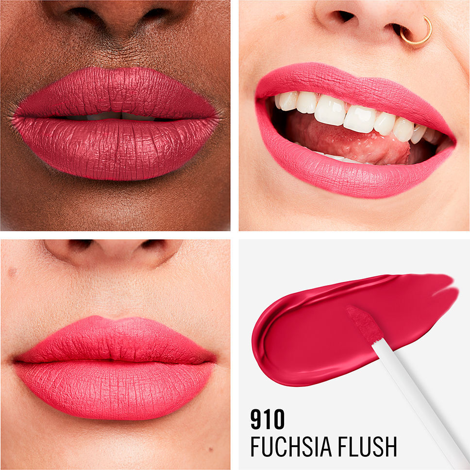 Rimmel London Rouge à lèvres liquide Lasting Mega Matte #910-fuchsia flush